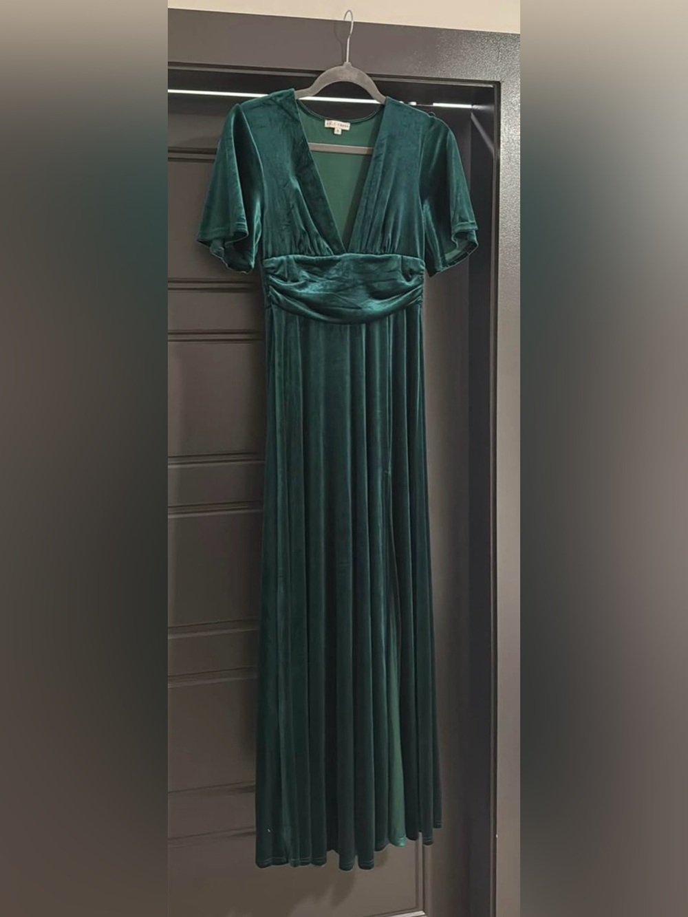 Baltic Born Deep Green Velvet Maxi Dress